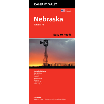 Rand McNally Easy to Read: Nebraska State Map