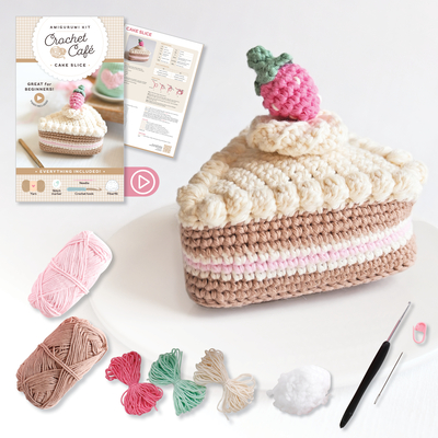 Crochet Cafe Amigurumi Kit Cake Slice