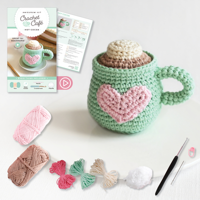 Crochet Cafe Amigurumi Kit Hot Cocoa