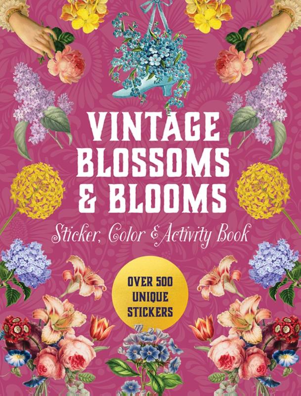 Vintage Blossoms and Blooms Sticker, Color & Activity Book