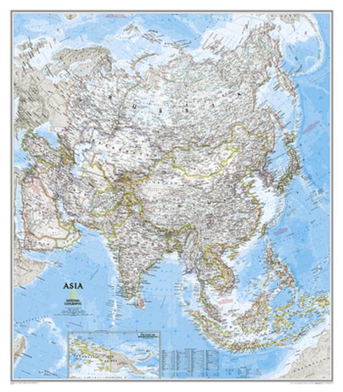 MAP-NATL GEOGRAPHIC ASIA WALL