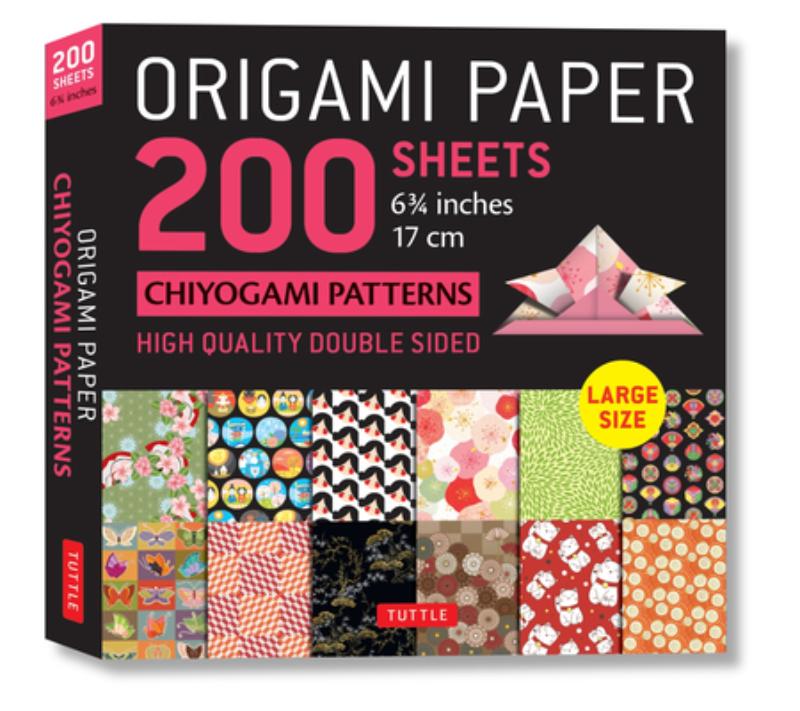Origami Paper 200 sheets Chiyogami Patterns 6 3/4" (17cm)