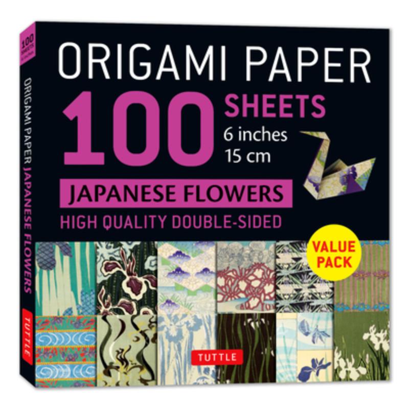 Origami Paper 100 sheets Japanese Flowers 6" (15 cm)