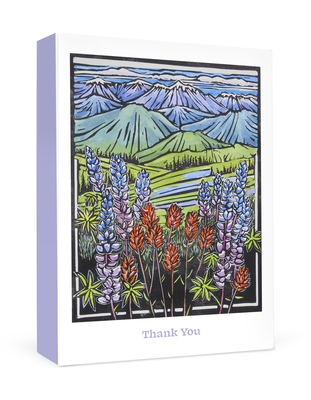 Molly Hashimoto: Paintbrush and Lupine Boxed Thank You Notes