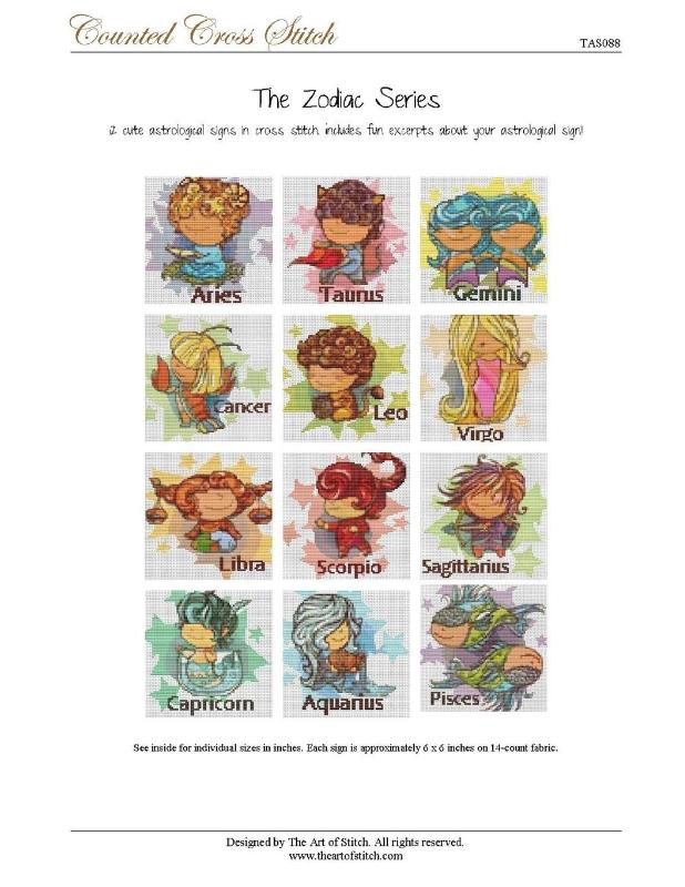 The Zodiac Series Cross Stitch Book