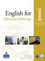 English for Information Technology 1 Course Book (Vocational English Series) [With CDROM]