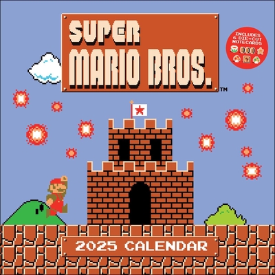 Nintendo: Super Mario Bros. 8-Bit Retro 2025 Wall Calendar w