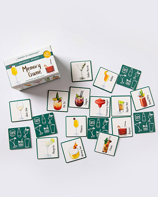 Alcoholic Drinks Memory Card Game - Fun Matching Game for Adults - Perfect for Parties & Game Nights
