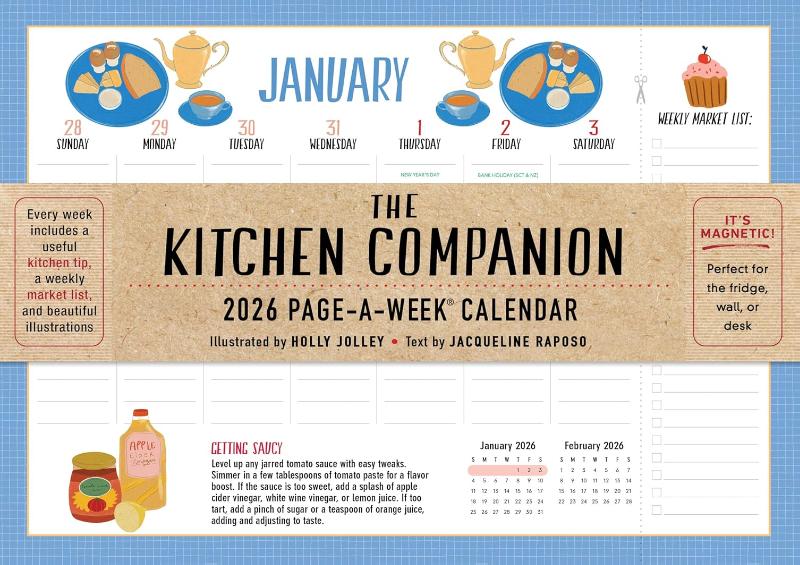 Kitchen Companion Page-A-Week Calendar 2026