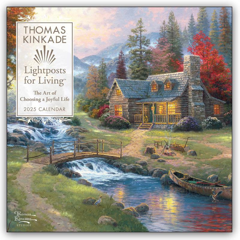Thomas Kinkade Lightposts for Living 2025 Wall Calendar