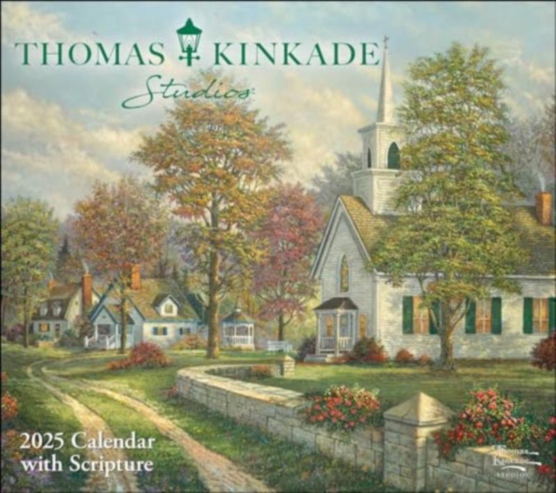 Thomas Kinkade Studios 2025 Deluxe Wall Calendar with Scripture