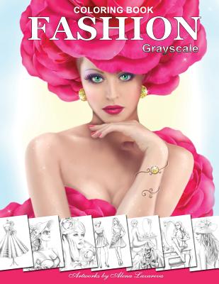 FASHION Coloring Book. Grayscale