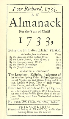 Poor Richard, 1733 an Almanack: For the Year of Christ 1733