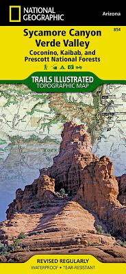 Sycamore Canyon, Verde Valley Map [Coconino, Kaibab, and Prescott National Forests]
