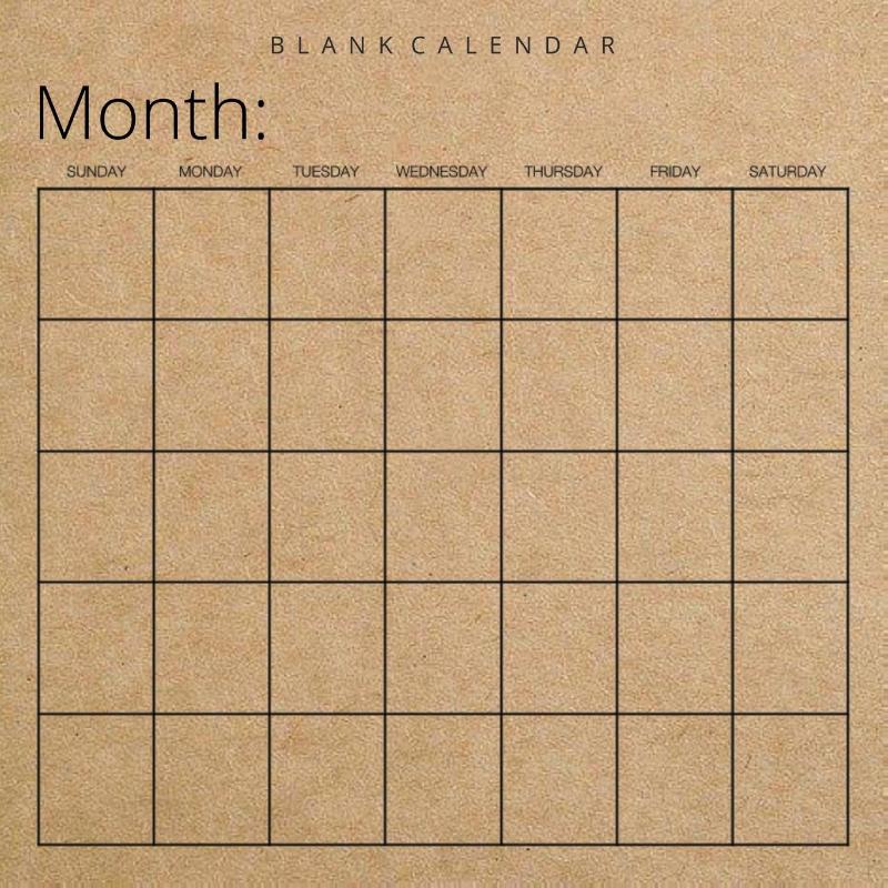 Blank Calendar