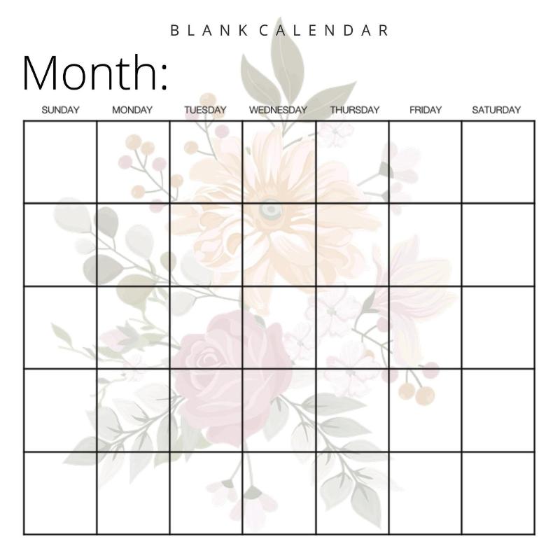 Blank Calendar