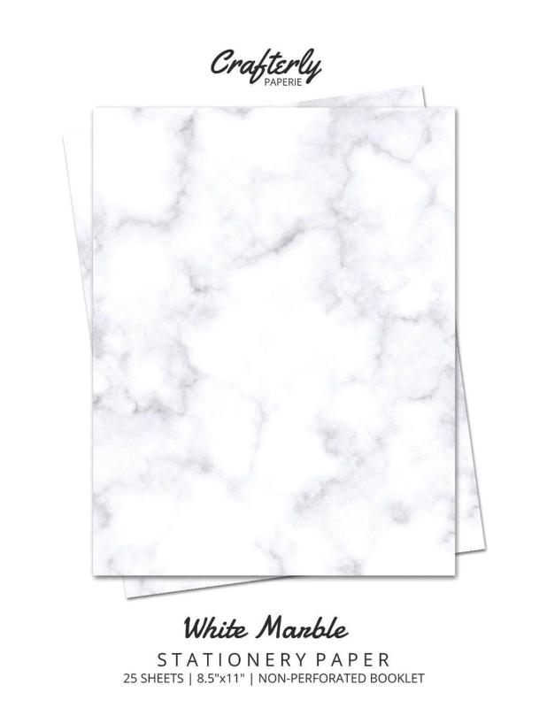 White Marble Stationery Paper