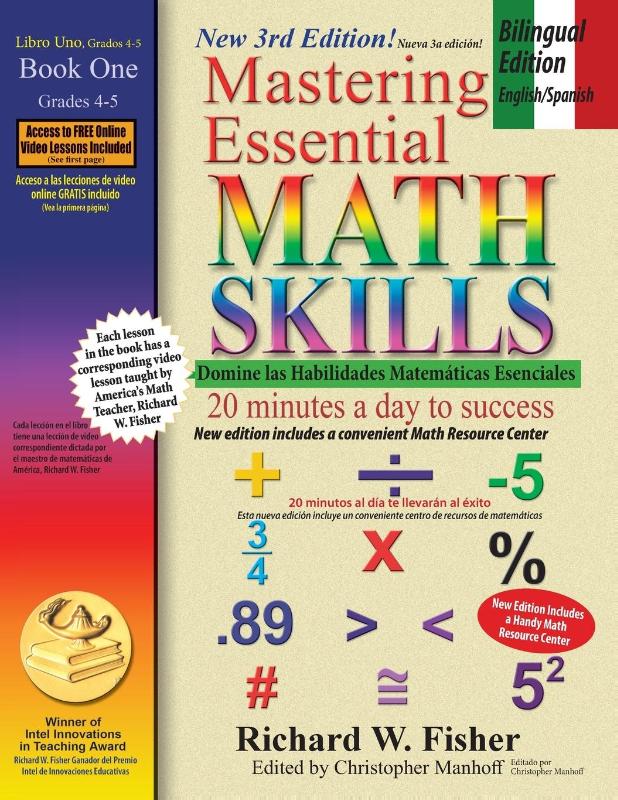 Mastering Essential Math Skills Book 1, Bilingual Edition - English/Spanish