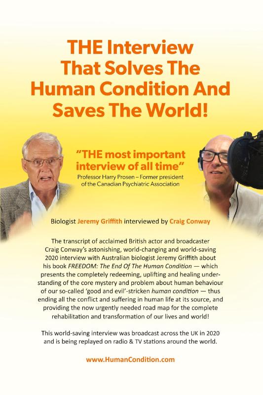 THE Interview That Solves The Human Condition And Saves The World!