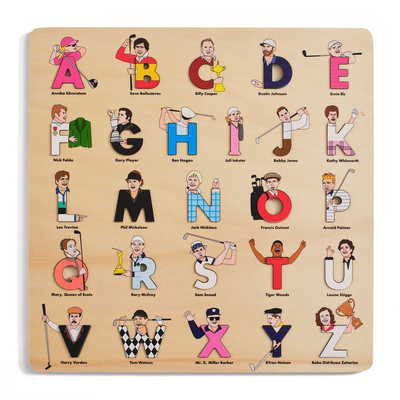Golf Legends Wooden Alphabet Puzzle