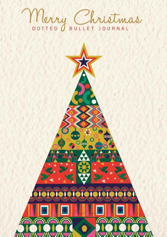 Merry Christmas Dotted Bullet Journal