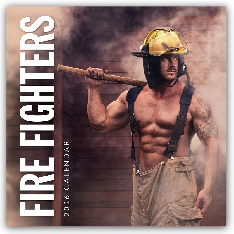 Fire Fighters 2026 Square Wall Calendar