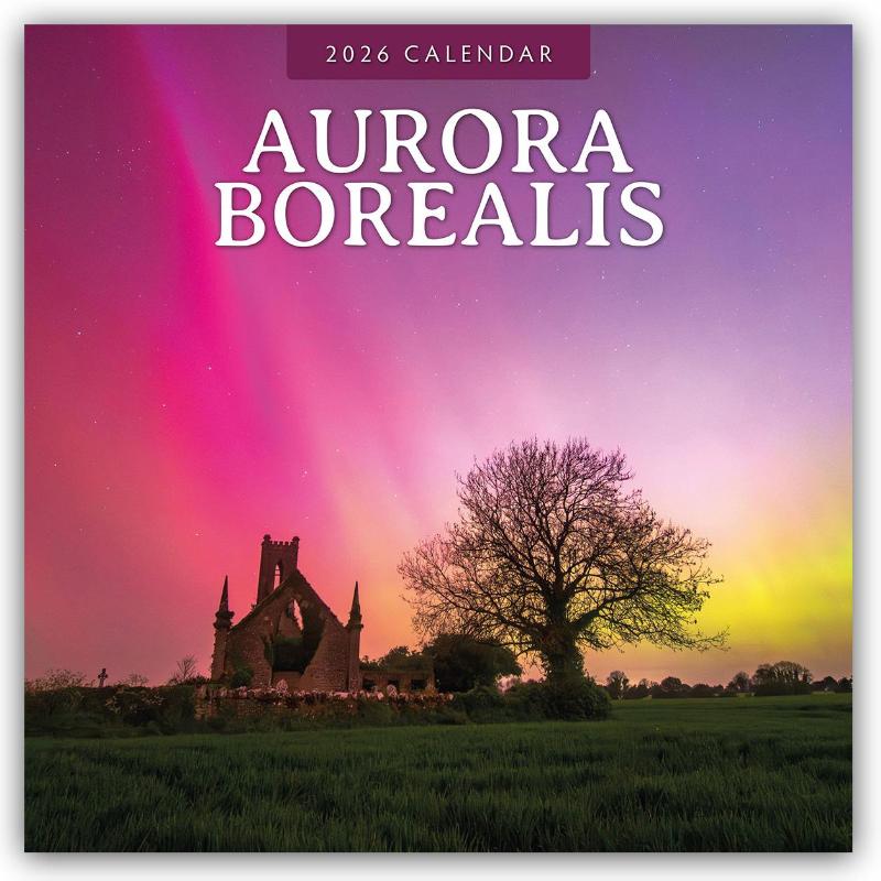 Aurora Boraelis - Northern lights 2026 Square Wall Calendar