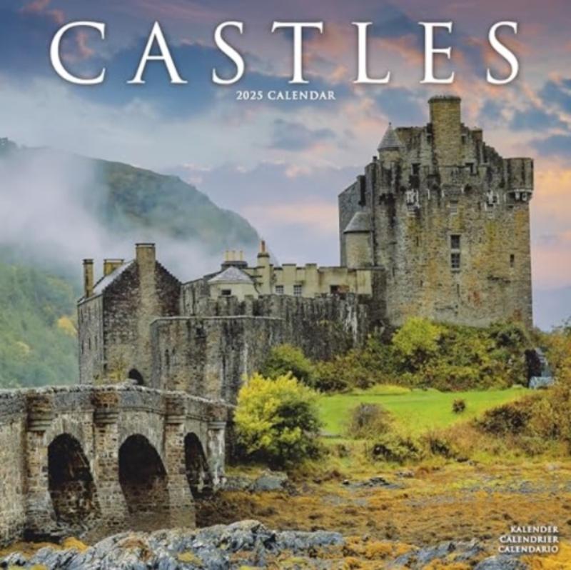 Castles Calendar 2025 Square Scenic Wall Calendar - 16 Month