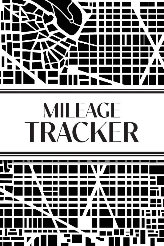 Mileage Tracker (Urban Map Black and White)