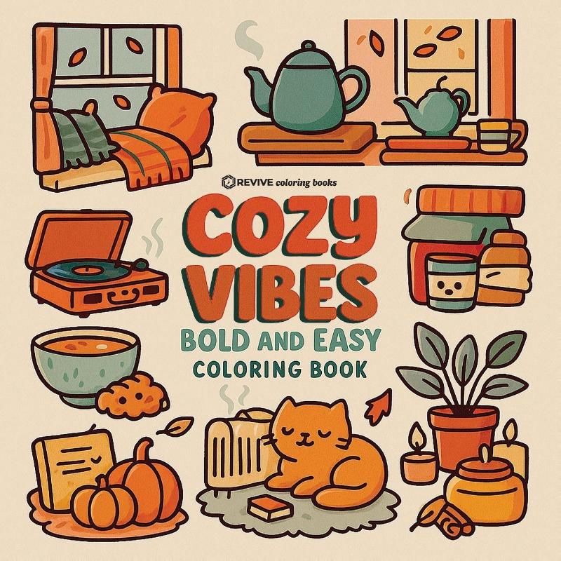 Bold & Easy Cozy Vibes Coloring Book