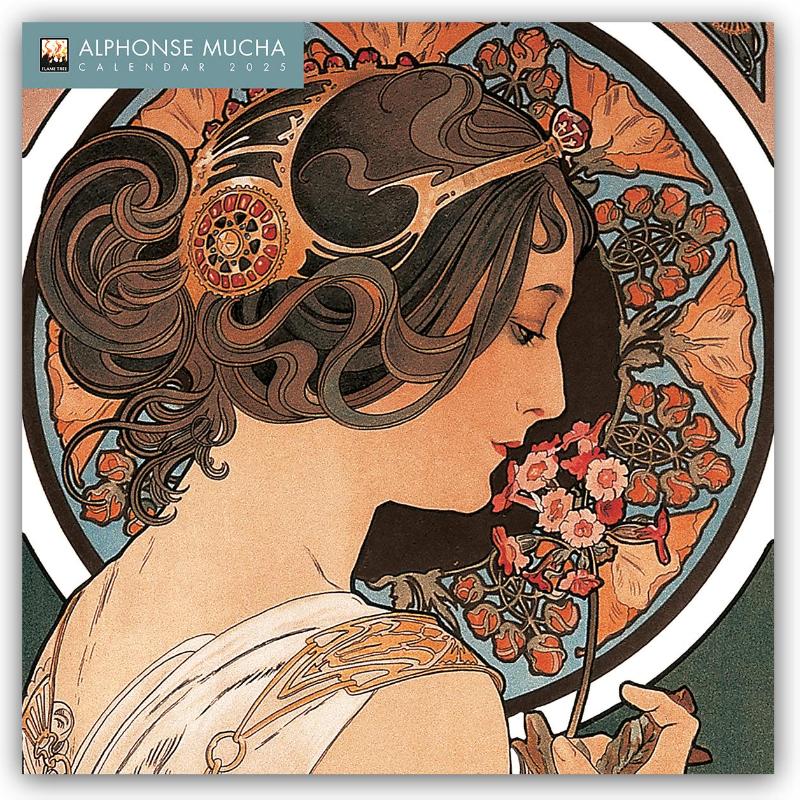 Alphonse Mucha Wall Calendar 2025 (Art Calendar)
