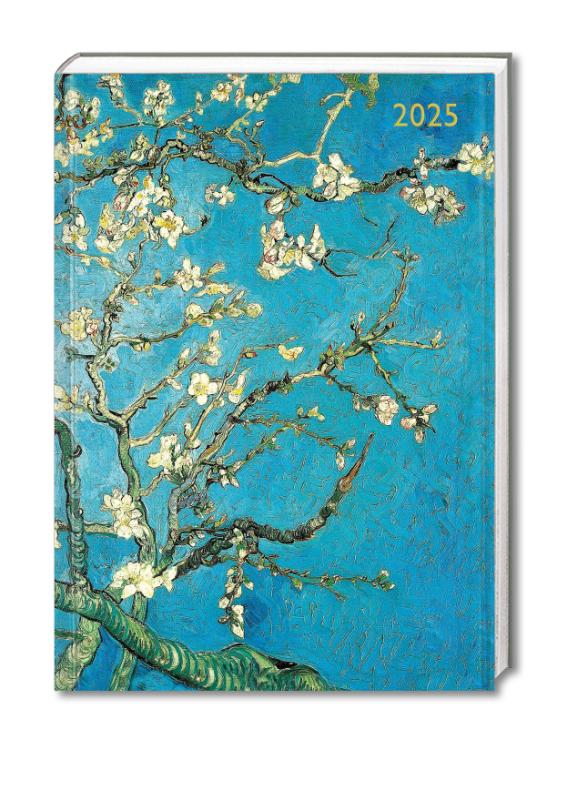 Vincent van Gogh: Almond Blossom 2025 Luxury Diary Planner - Page to View with Notes