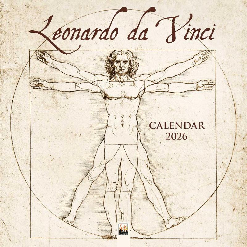 Leonardo da Vinci Wall Calendar 2026 (Art Calendar)