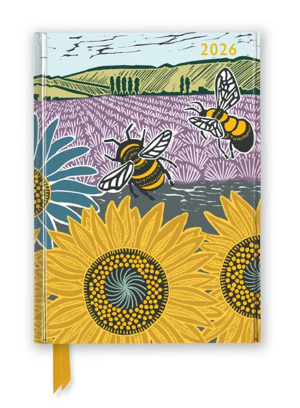 Kate Heiss: Sunflower Fields 2026 Luxury Diary Planner - Page to View with Notes