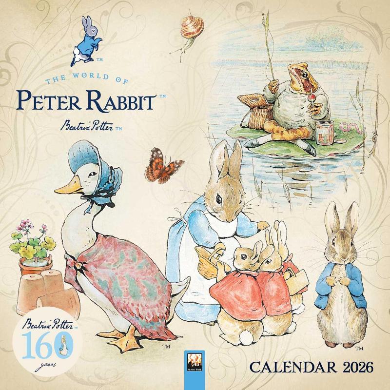 The World of Peter Rabbit Wall Calendar 2026 (Art Calendar)