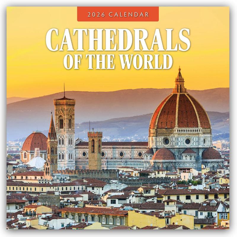 Cathedrals of the World 2026 Square Wall Calendar