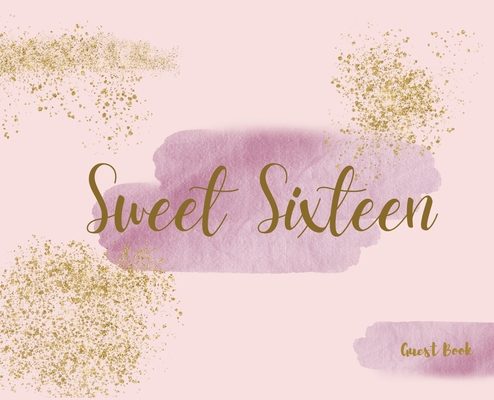 Happy 16th Birthday Guest Book (Landscape Hardcover)