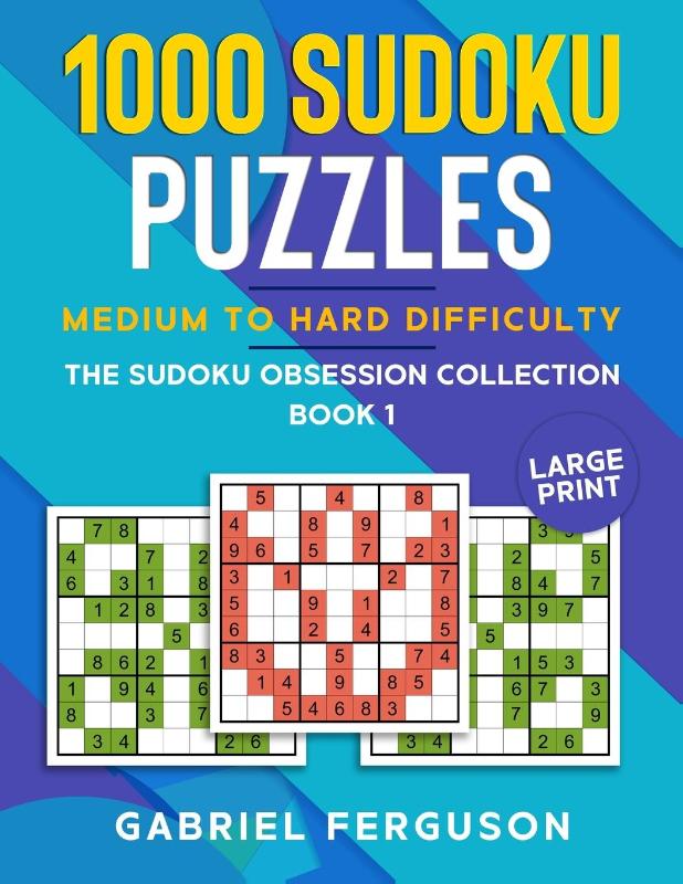 1000 Sudoku Puzzles Medium to Hard difficulty