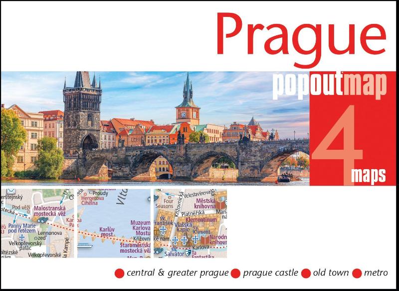Prague PopOut Map - pocket size, pop up map of Prague city centre