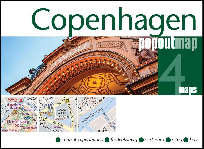 Copenhagen PopOut Map - pocket size, pop up map of Copenhagen city centre