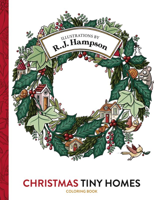 Christmas Tiny Homes Coloring Book