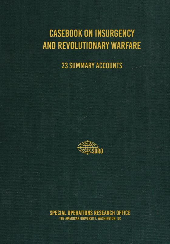 Casebook on Insurgency and Revolutionary Warfare