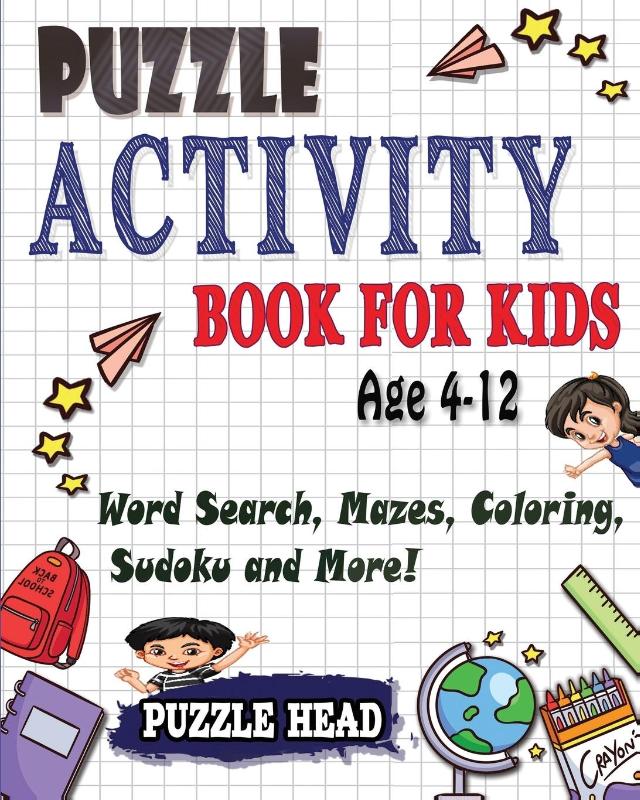 Puzzle Activity Book for kids Age 4-12