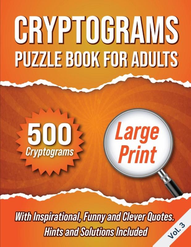 Cryptograms Puzzle Book For Adults