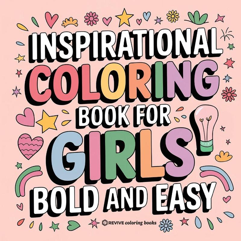 Bold and Easy Inspirational Coloring Book for Girls