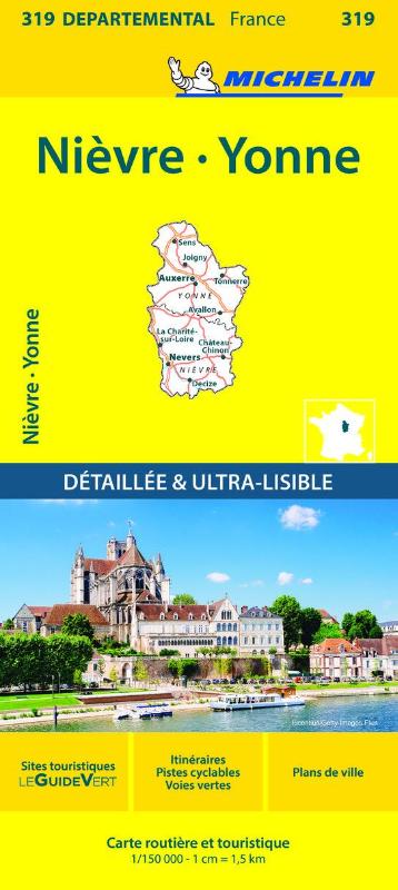 Nievre, Yonne - Michelin Local Map 319