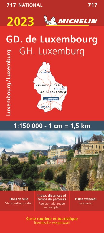 Michelin Wegenkaart 717 Luxemburg 2023