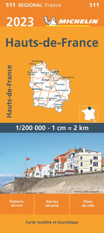 Michelin Wegenkaart 511 Nord-Pas-de-Calais-Picardië 2023