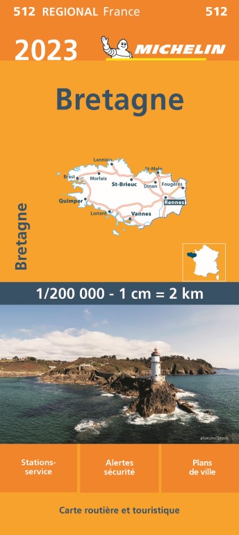 Michelin Wegenkaart 512 Bretagne 2023
