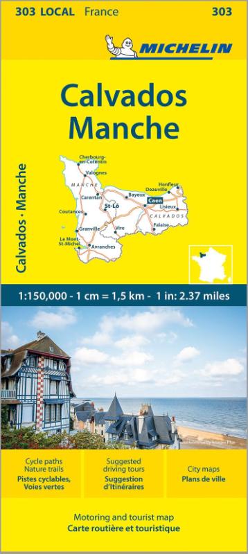 Calvados Manche - Michelin Local Map 303